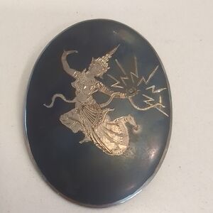 Vintage Alexx Co Made In SIAM Sterling Silver Brooch